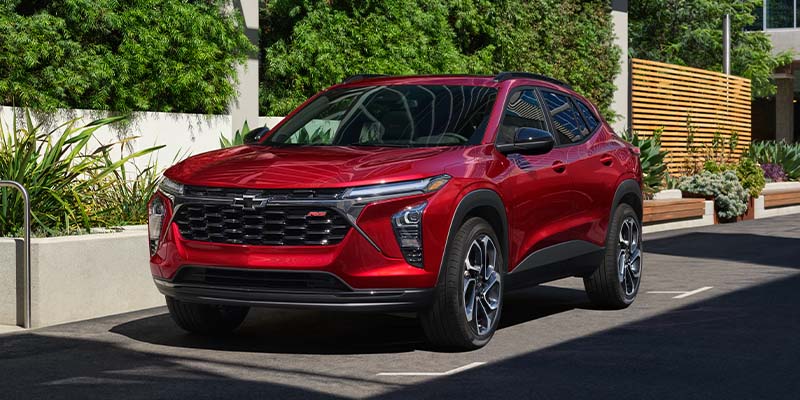 Chevrolet Trax stands prominently, showcasing its bold and dynamic front view